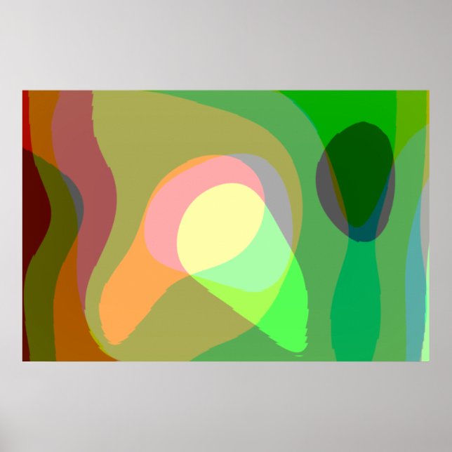 Poster Art Abstrait rétro super 710 (Devant)