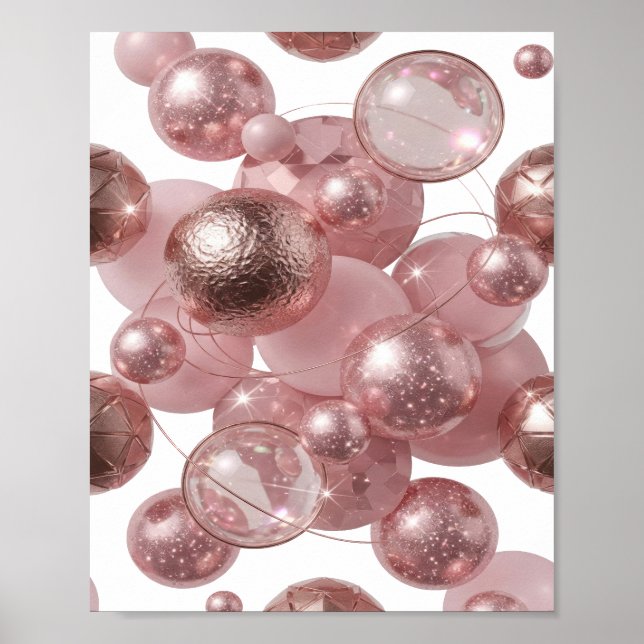Poster ART ABSTRAIT Sharp Silver (Devant)