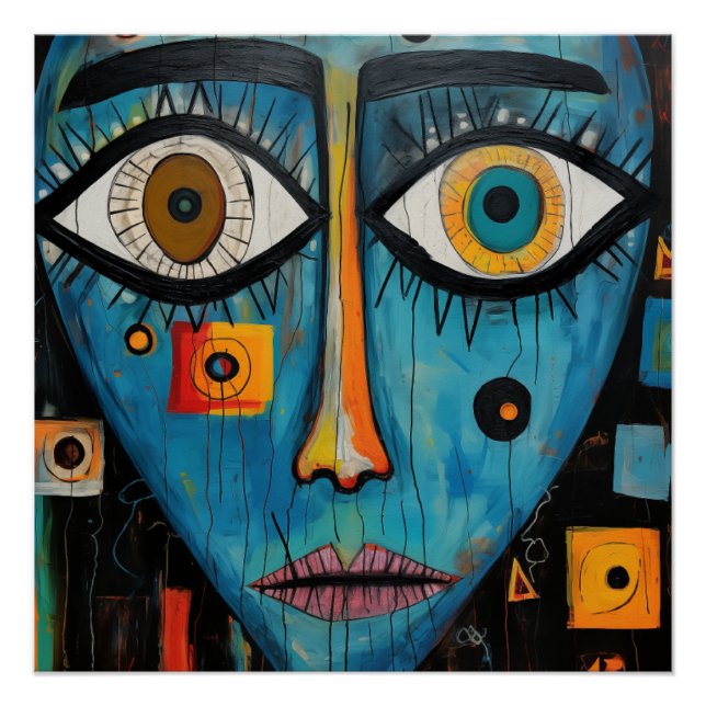 Poster Art Abstrait Spray Peinture (Devant)