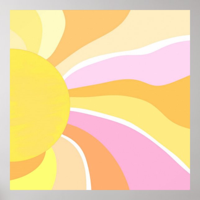 Poster Art abstrait Sun (Devant)
