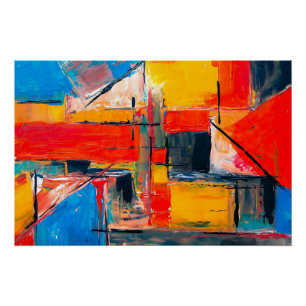 Poster Art Abstrait Urban Pulse
