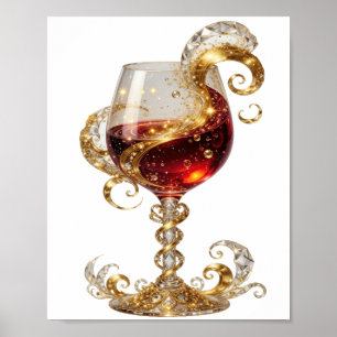 Poster ART ABSTRAIT Witty Gold