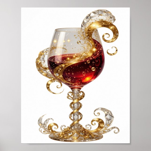 Poster ART ABSTRAIT Witty Gold (Devant)