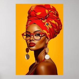 Poster Art africain américain Art noir Ladonna