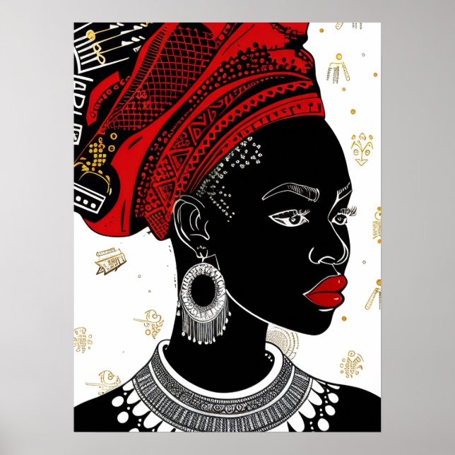 Poster Art Africain Femmes (Devant)
