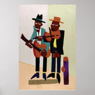 Poster Art américain vintage de ~ de musiciens de rue