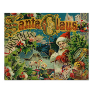 Poster Art antique du Père Noël