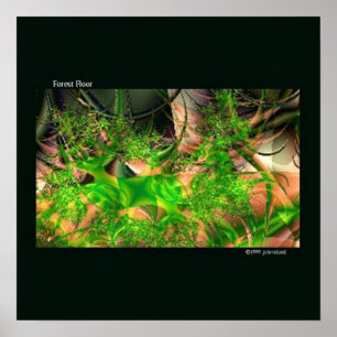 Poster Art Art Fractal Plancher Forêt