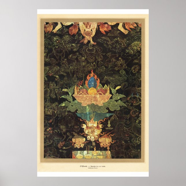 Poster Art asiatique classique Offres hindoues du XVIIe s (Devant)