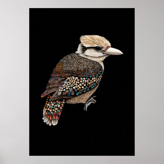 Poster Art autochtone Kookaburra (Devant)