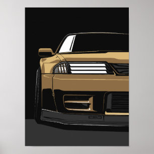 Poster Art avant personnalisé GTR R32