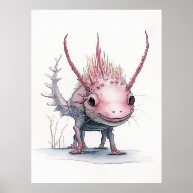 Poster Art Axolotl : (Devant)