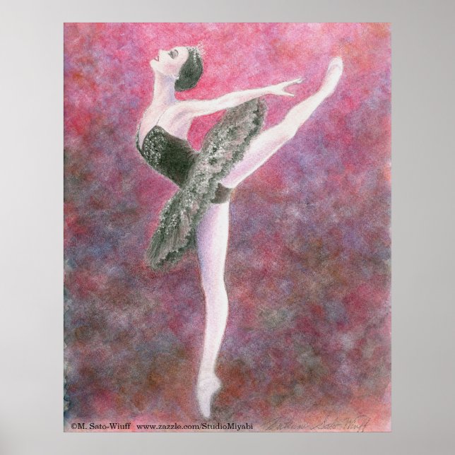 Poster Art Ballet Black Swan (Devant)