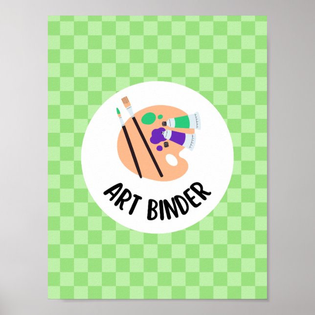 Poster art binder insert - teacher organization (Devant)