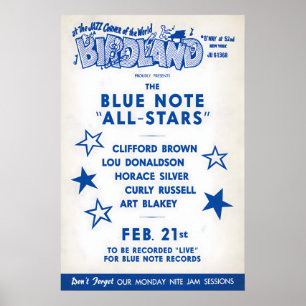 Poster Art Blakey - Clifford Brown - Horace Silver - Jazz