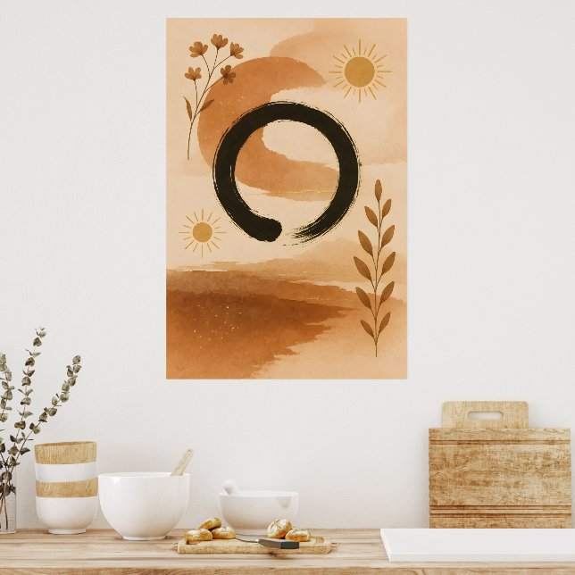 Poster Art boho chinois traditionnel (Cuisine)