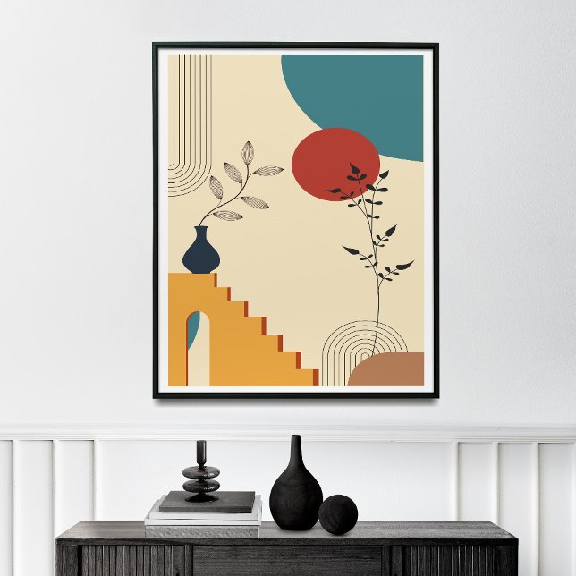 Poster Art Botanique Moderne Du Milieu Du Siècle, (Créateur téléchargé)