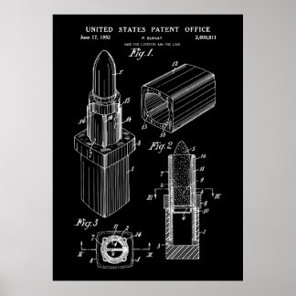 Poster Art breveté Vintage Lipstick 1952