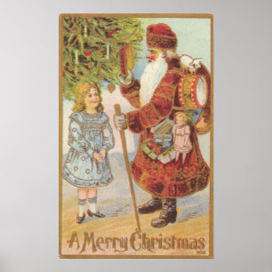 Poster ART CANVAS AUTHENTIQUE 1800s NOËL ART REPRO