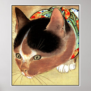 Poster : Art Chat Vintage : "Curious Kitty Cat"