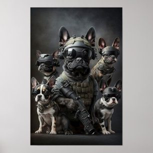Poster Art Chiens militaires