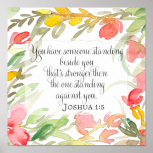 Poster Art chrétien Joshua 1:5