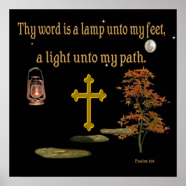 poster art chrétien psaume1:19 (Devant)