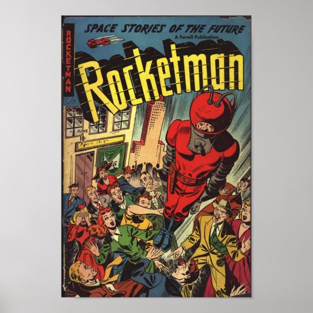 Poster Art comique de l'âge d'or - Rocketman (Devant)