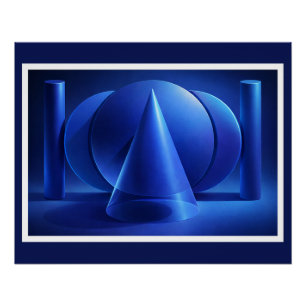 Poster Art contemporain géométrique moderne minimal