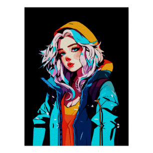 Poster Art créatif d'anime pour mur Filles 10