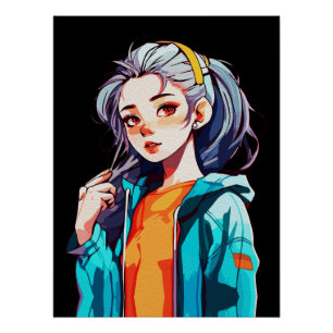Poster Art créatif d'anime pour mur   Filles 12