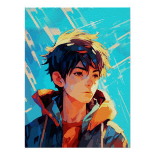 Poster Art créatif d'anime pour mur Garçons 18