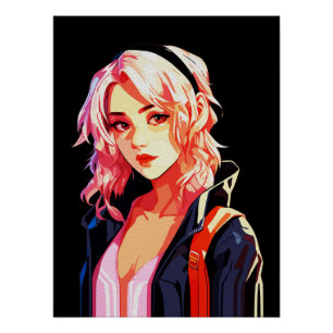 Poster Art créatif d'anime sur les murs   Filles 13
