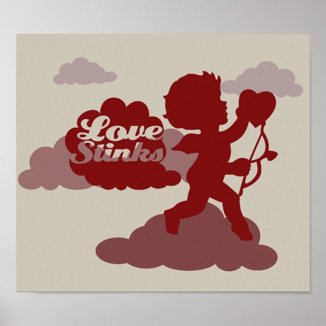 Poster Art Cupidé de la Journée Anti-Valentines (Devant)