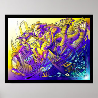 Poster art dans une boîte