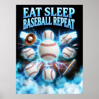 Poster Art de baseball bootleg vintage