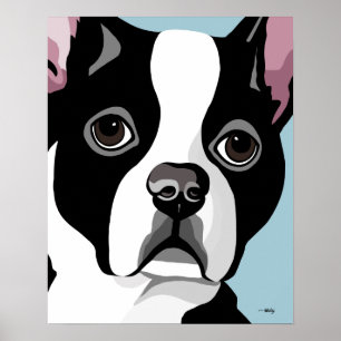 Poster Art de Boston Terrier