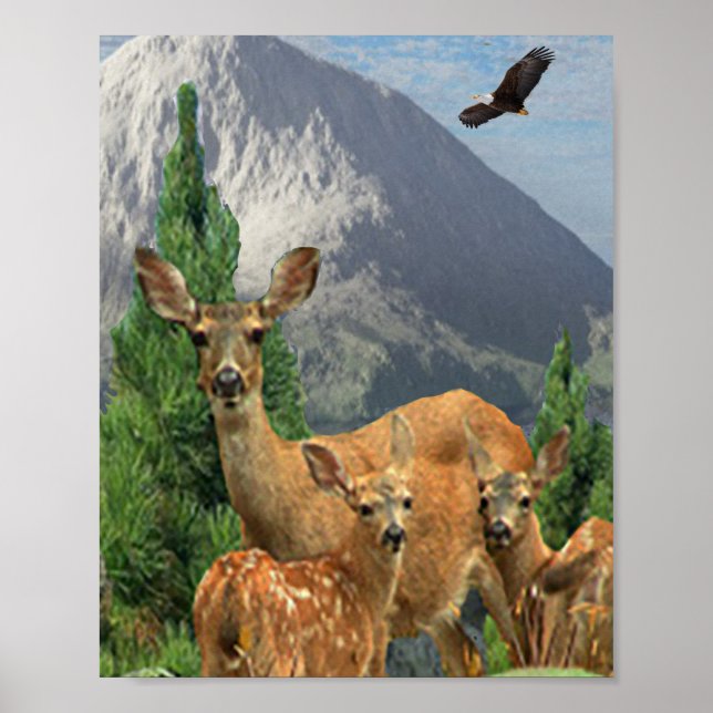 Poster Art de cerf (Devant)
