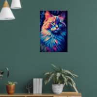 Art de chat en coton Maine coloré