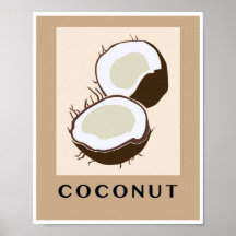 Art de cuisine tropical minimaliste à la noix de c