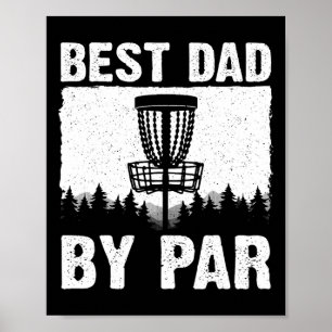 Poster Art de disque de golf drôle pour les hommes Papa j
