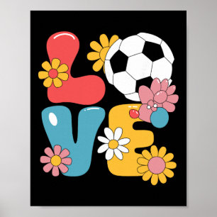 Poster Art de football drôle pour femmes filles joueuses