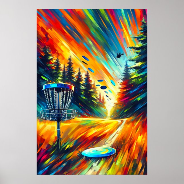 Poster Art de golf sur disque Abstrait (Devant)