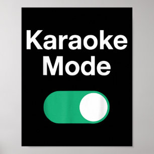 Poster Art de karaoke drôle pour hommes femmes chanteur d