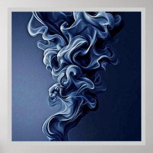 Poster Art de la fumée bleue émotionnelle