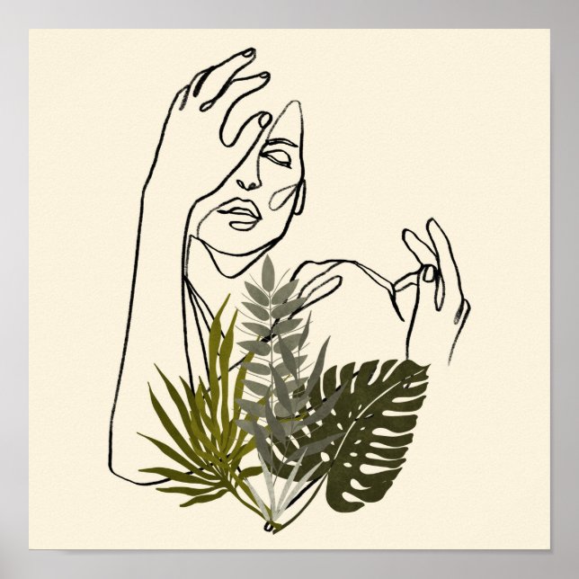 Poster Art de la ligne de Plante (Devant)