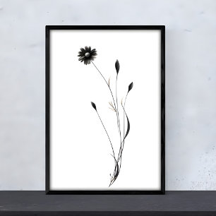 Poster Art de la marguerite d'encre - Des motifs floraux 