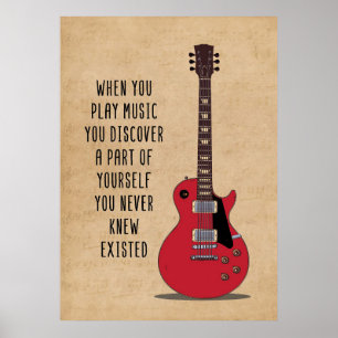 Poster Art de la musique lorsque vous jouez de la musique