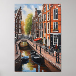 Poster Art de la peinture à l'huile d'Amsterdam