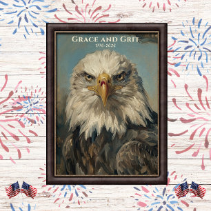 Poster Art de l'aigle chauve Grace et Grit 1776